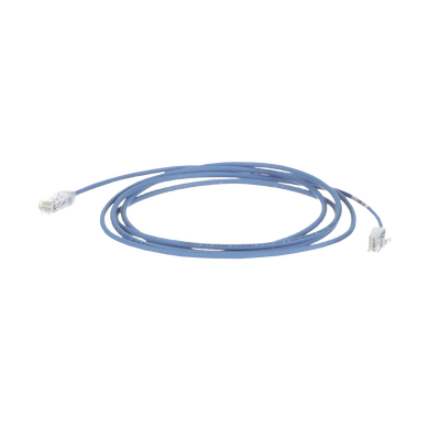 Cable de Parcheo TX6, UTP Cat6, Diámetro Reducido (28AWG), Color Azul, 7.92 Metros (26 Pies) | UTP28SP26BU