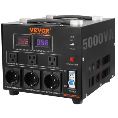Transformador convertidor de voltaje de 5000 W 110/220 Vca | SV-5000VA