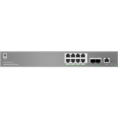 Switch de Red Empresarial L2++ / Serie GWN7800 Pro / 8 Puertos Gigabit PoE 120W / 2 Puertos 2.5GG SFP / Gestión Cloud GDMS / VLAN 4K / QoS Avanzado / Seguridad Integral | GWN7801P-PRO