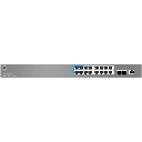 Switch de Red Empresarial L2++ / Serie GWN7800 Pro / 16 Puertos Gigabit PoE 250W / 2 Puertos SFP+ / Gestión Cloud GDMS / VLAN 4K / QoS Avanzado / Seguridad Integral | GWN7802P-PRO