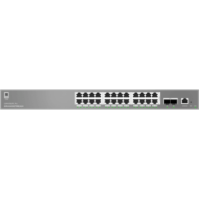 Switch de Red Empresarial L2++ / Serie GWN7800 Pro / 24 Puertos Gigabit PoE 250W / 2 Puertos SFP+ / Gestión Cloud GDMS / VLAN 4K / QoS Avanzado / Seguridad Integral | GWN7803PL-PRO