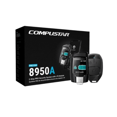 (MONITOREO en APP) Kit de Alarma Vehicular Profesional de 2 vías y control LCD con modulo CM2500 Incluye  GPS X1-MAX LTE | CSXP8950A
