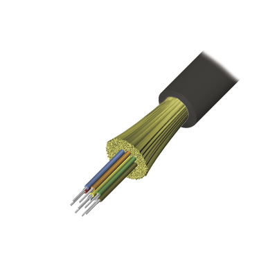 Cable de Fibra Óptica de 12 Hilos, Interior/Exterior, Tight Buffer, No Conductiva (Dieléctrica), Plenum, Monomodo OS2, 1 Metro (3.28 Pies) | 9GD8P012G-E201A
