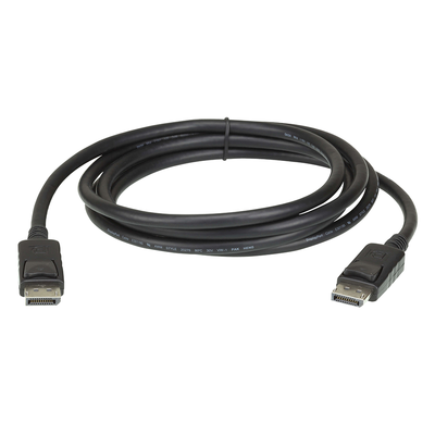 Cable DisplayPort | Longitud 2m | Alta definición | Hasta 8K | HDR Dinámico | 32 canales de audio digital | Pestañas de seguridad con botón de liberación | 2L7D02DP