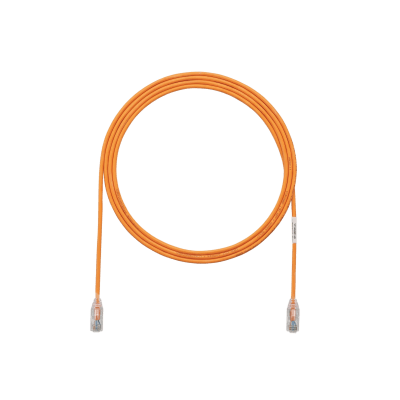 Cable de Parcheo TX6, UTP Cat6, Diámetro Reducido (28AWG), Color Narnaja, 0.30 Metros (1 Pie) | UTP28SP1OR