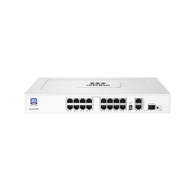 16 x 10/100Mbps PoE Ports, 2 x 10/100/1000Mbps RJ45 Uplink Ports and 1 x 1000Mbps SFP Slot | WK-PS219GF