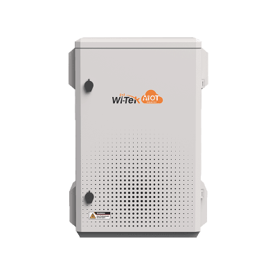 Gabinete de Acero Ventilado para Exterior 380 x 660 x 240 mm con Rieles DIN y 4 Placas Laterales para Montaje de Equipos por Fuera | WI-IOTBOX03-V3