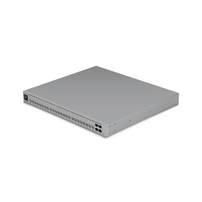 UniFi Switch Pro HD Capa 3, 24 puertos Etherlighting POE++ / (22) puertos 2.5 GbE, (2) puertos 10GbE, todos POE++, (4) puertos 10G SFP+, 600W presupuesto POE | USW-PRO-HD-24-POE
