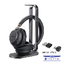 Diadema Inalambrica BH76 Plus With Charging Stand Teams Black USB C/A de Yealink con Audio HD y Certificación para Microsoft Teams | BH76-PLUS-WITH-CHARGING-STAND-TEAMS-BLACK-USB-C/A