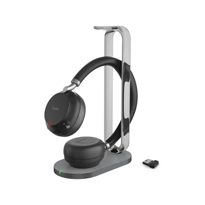 Diadema Inalambrica BH76 Plus With Charging Stand UC Black USB C/A de Yealink con ANC Híbrida y Estación de Carga Premium | BH76-PLUS-WITH-CHARGING-STAND-UC-BLACK-USB-C/A