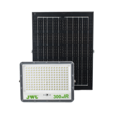 Reflector de 300 W con Panel Solar /  Batería 3.2  V CD / T.C.C. 6 500 K / IP65. | JLRE-SOL-01-300N