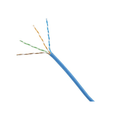 Bobina de Cable UTP 305 Metros (1000 Pies) de Cobre, Azul, Categoría 6 (24 AWG), 1000Mbps, LSZH (Bajo Humo, Cero Halógenos), de 4 Pares | NUL6C04BU-ME