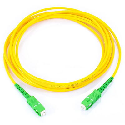 Jumper de Fibra Óptica Monomodo SC/APC-SC/APC Simplex, Color Amarillo, 1 Metro (3.28 Pies) | LP-FO-SCA-SCA-01