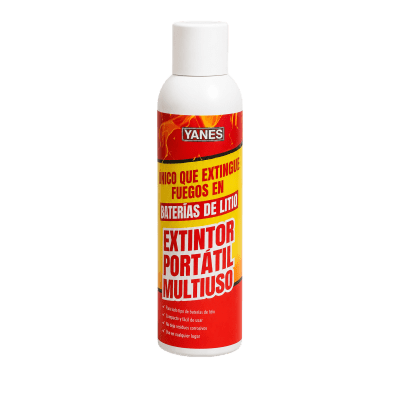 Extintor Portátil en Aerosol / Agente Encapsulador Micelar / 250 ml / NFPA 18A / Fuegos Clase A, K y Li / Baterías de Ion-Litio / Biodegradable / 35 seg de Descarga. | 359004