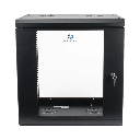 Gabinete de Pared con Puerta de Cristal Templado, 455mm de Profundidad, 12U Rack de 19'', Acero Reforzado | SR1912LH3GA