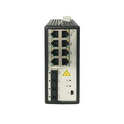 Switch Industrial Administrable / 8 Puertos Gigabit PoE+ 30W / 4 Puertos SFP / 250W Total / 48-57 VCD / -40°C a 75°C / 140×52×110 mm / 5.5×2.0×4.3 pulgadas | DS-3T3512P