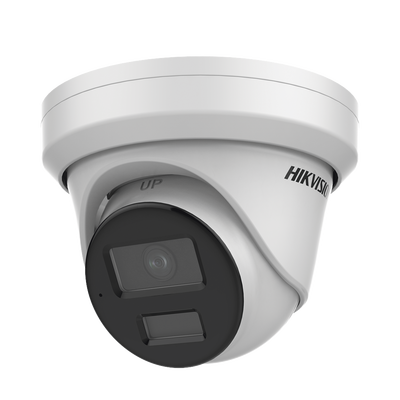 Cámara Turret IP / 6 Megapixel / IR 40 m (131.2 ft) / Lente 2.8 mm / 104° / IP67 / PoE / Audio y Alarmas I/O / MicroSD 512 GB / 4 Analíticos IA | DS-2CD3366G2-IS(U)(H)