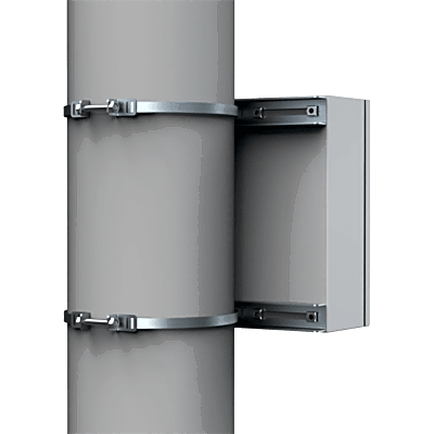 Kit de Fijación para Postes / Enclosure Pole Fixation / Acero Galvanizado / Carga Máxima 900 N / Diámetro Poste 80-250 mm (3.15-9.84 in) / 2 Perfiles + Accesorios | EPF0400