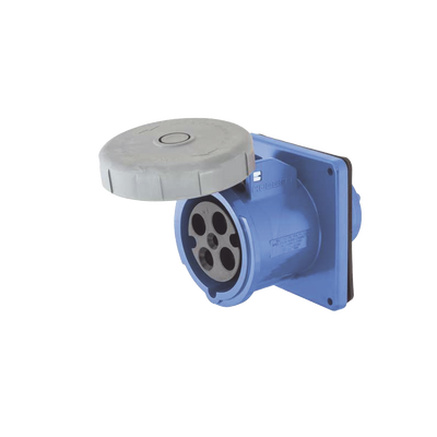 Receptáculo Hembra Pin and Sleeve Trifásico / 60 A 250 VCA 3 Fases / 3 Polos 4 Hilos / Hermético / Grado Industrial. | HUB-HBL-460-R9W
