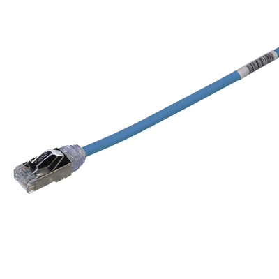 Patch Cord Cat6A, Diametro Reducido 28 AWG, Blindado S/FTP, CM/LS0H, 3 Metros, Color Azul | STP28X3MBU