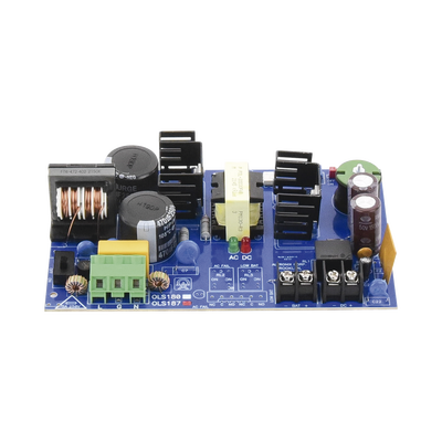 Fuente de Alimentación Tipo Tarjeta / 12/24 VCC Seleccionable / 6 A de Corriente Continua / Entrada 115 VCA 50/60 Hz / Respaldo con Batería / Protección contra Cortocircuito y Sobretensión | OLS-187