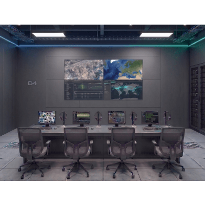 Kit Videowall 2x2 / 4 Pantallas 55" Full HD / Decodificador 16CH 4K / Montaje de Pared / Hikvision | DS-VW2X20B55/WM