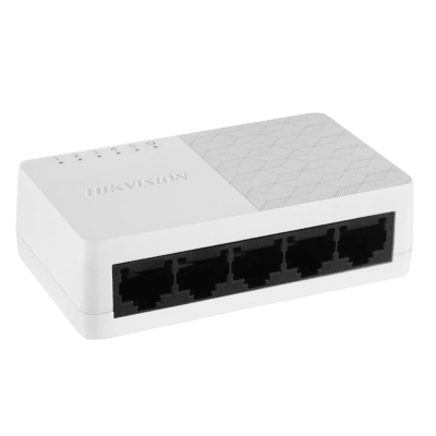 Switch Gigabit / No Administrable de Escritorio con 5 puertos 10 / 100 / 1000 Mbps / Diseño Compacto y Estético | DS-3E0505D-O