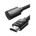 Cable de Extensión HDMI 8K | 1 Metro (3.28 Pies) | Macho a Hembra | HDMI 2.1 | 8K@60Hz | Núcleo de Cobre Puro 28AWG | Soporta la Conexión de Hasta 3 Metros (9.84 Pies) de Largo en HDMI 2.1 | 40447