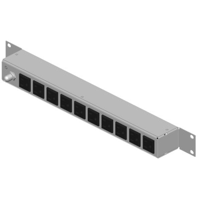 PDU Horizontal / 10 Contactos NEMA 5-15R / Rack 19 in 1UR / 120Vca 15A / Protección con Reestablecedor 15A / Cable 2.5 m (8.2 ft) / Lámina de Acero Rolada en Frío | HTCM-1U-10CW
