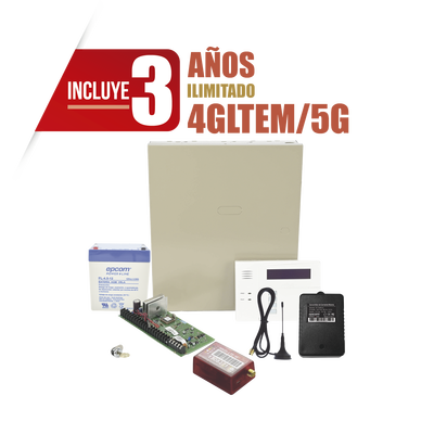 Kit de panel de alarma con 8 zonas cableadas, 40 zonas inalámbricas, comunicador celular 4G LTE-M/5G y 3 años de servicio de datos incluido | VISTA48MN01/60RF3Y