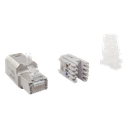 Plug RJ45 Cat6A Blindado, Terminación en Campo, Compatible con Todas las Categorías, Sin Clip Protector de Seguro | ZP1-6AS-00S