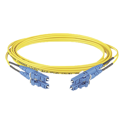 Jumper de Fibra Optica Monomodo 9/125 OS2, LC-LC Duplex, OFNR (Riser), Color Amarillo, 20 Metros (65.62 Pies) | F92ERLNLNSNM020