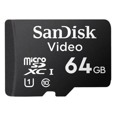 Memoria microSD SanDisk 64GB / Alta Resistencia / Videovigilancia / Clase 10 | SDSDQAS4064GBP