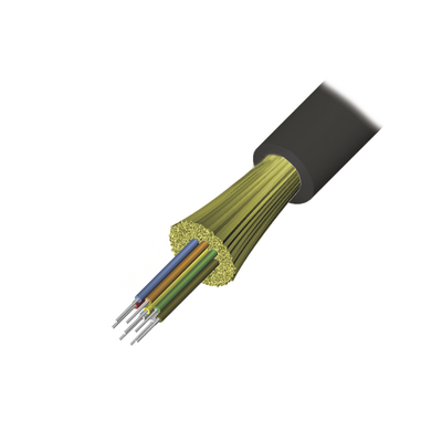 Cable de Fibra Óptica de 4 Hilos, Interior/Exterior, Tight Buffer, No Conductiva (Dieléctrica), Plenum, Monomodo OS2, 1 Metro (3.28 Pies) | 9GD8P004C-E201A