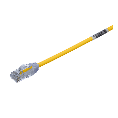 Cable de Parcheo UTP Cat6A, CM/LSZH, Diámetro Reducido (28AWG), Color Amarillo, 1.52 Metros (5 Pies) | UTP28X5YL