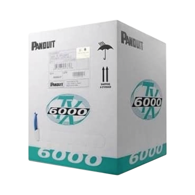 Bobina de Cable UTP 305 m. de Cobre, TX6000™ PanNet, Reelex, Blanco, Categoría 6 Mejorado (23 AWG), LSZH (Bajo Humo, Cero Halógenos), de 4 pares | PUL6004WH-FE