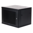 Gabinete Linkedpro de Montaje en Pared, de 19in, Puerta Perforada, 6 UR, 340 mm de Profundidad, Color Negro | LW-06-05-06-UB