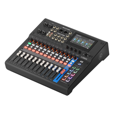 Consola Digital de Audio | 12 Canales | Pantalla Táctil 4.3in | Entradas de Mic/Line y Estéreo | Salidas Análogas y USB | Pads configurables | DSP | Entrada Bluetooth |  Grabación Multipista | Color Negro | MGX12B