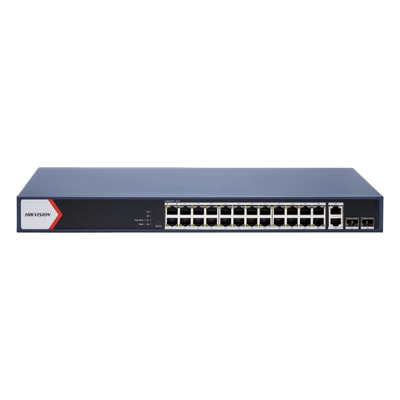Switch Gigabit PoE+ / Administrable / 24 Puertos 1000 Mbps PoE+ / 2 Puertos 1000 Mbps Uplink  / 2 Puertos SFP Uplink / Configuración Nube Hik-Partner Pro / Modo Extendido hasta 300 Metros / 230 W | DS-3E1528P-EI/M