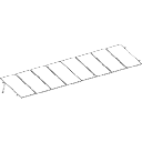 Sistema de Montaje Solar BASEL / Flat Roof Single Row / 8 Módulos / 140 km/h Viento / Riel N-S 2.14 m / Inclinación 15° | KITBASEL1X8