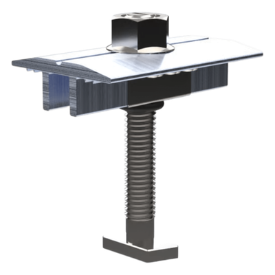 Middle Clamp Pro / Abrazadera Intermedia para Fijación de Módulos / Compatible con Módulos de 30-40 mm / Acero Inoxidable / Para Soluciones N Rail y S Rail | N00027