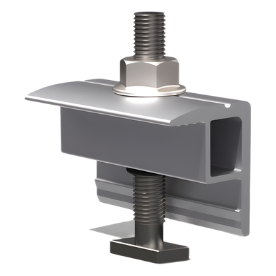 Abrazadera Final / End Clamp / Compatible con Módulos 30-40 mm / Para Sistemas N Rail y S Rail  BASEL / Fijación de Paneles Solares | N00014