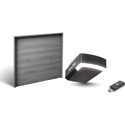 Kit Puerta de Garage 20x9 Pies / Lisa Línea Central / Color Blanco / Insulada 43 mm / Motor FS1000M 1/2 HP / Interfaz WiFi ACCESSWIFI / Extensión de Riel / Incluye 3 Controles | KIT-DOOR209-CF