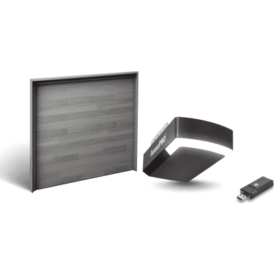 Kit Puerta de Garage 20x8 Pies / Lisa Línea Central / Color Blanco / Insulada 43 mm / Motor FS1000M 1/2 HP / Interfaz WiFi ACCESSWIFI / Incluye 3 Controles | KIT-DOOR-208CF
