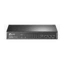 Switch PoE+ No Administrable / De Escritorio 9 puertos 10/100 Mbps / 8 puertos PoE af/at Inteligente / Presupuesto 65 W / Hasta 250 metros | TLSF1009P