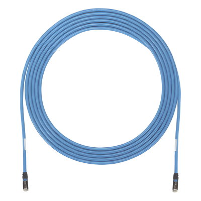 Cable de Zona U/UTP Cat6A, Con Plug Modular en Cada Extremo, Conductor 23 AWG Sólido, CMP (Plenum), 30.48 Metros (100 Pies), Color Azul | UZPPBU100