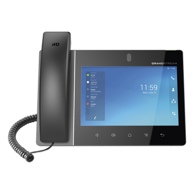 Teléfono IP Android 11, 16 líneas SIP con 16 cuentas, pantalla táctil  8", puertos Gigabit, Wi-Fi, Bluetooth, PoE, codec Opus, IPV4/IPV6 con gestión en la nube GDMS | GXV3480