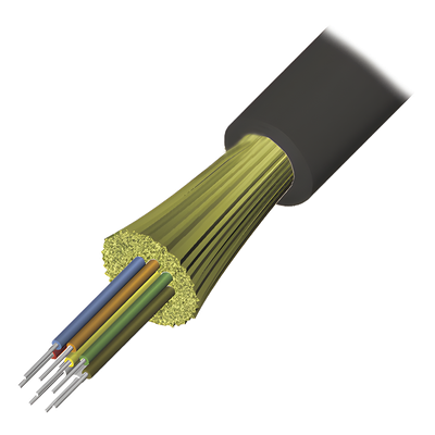 Cable de Fibra Óptica / 4 Hilos / Monomodo OS1/OS2 9/125 / Interior-Exterior / Loose Tube / Dieléctrico / LS0H / 1 Metro (3.28 Pies) | 9GG8H004C-E201M