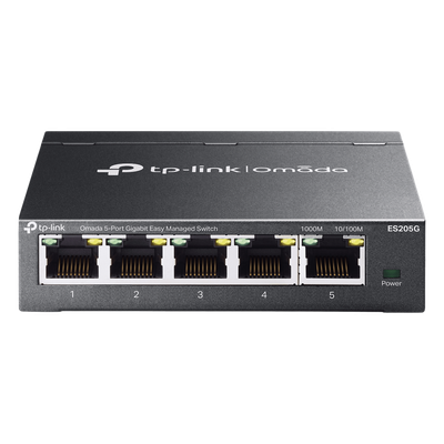 Switch Gestionado SDN / 5 Puertos Gigabit / 10 Gbps Capacidad Switching / 7.4 Mpps Forwarding Rate / Fanless / VLAN 802.1Q / QoS 8 Colas | ES205G