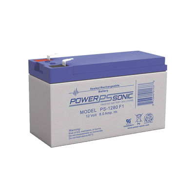 Batería 12V, 8AH, Para Respaldo, Tecnologías AGM/VRLA, 5 Años Vida Útil, Terminales F1, Reconocida UL | PS-1280-F1
